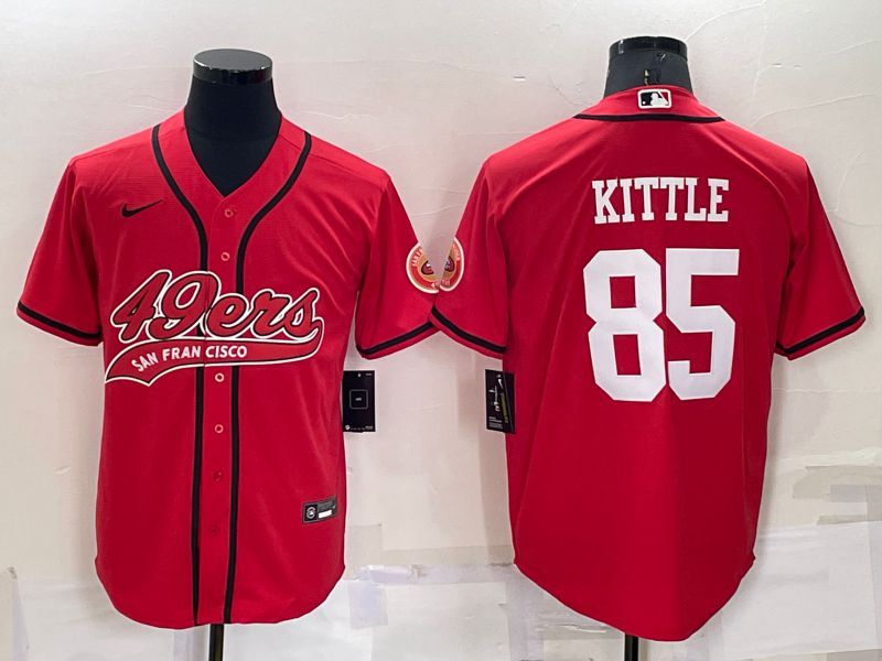 Men San Francisco 49ers #85 Kittle Red Nike Co branded NFL Jersey